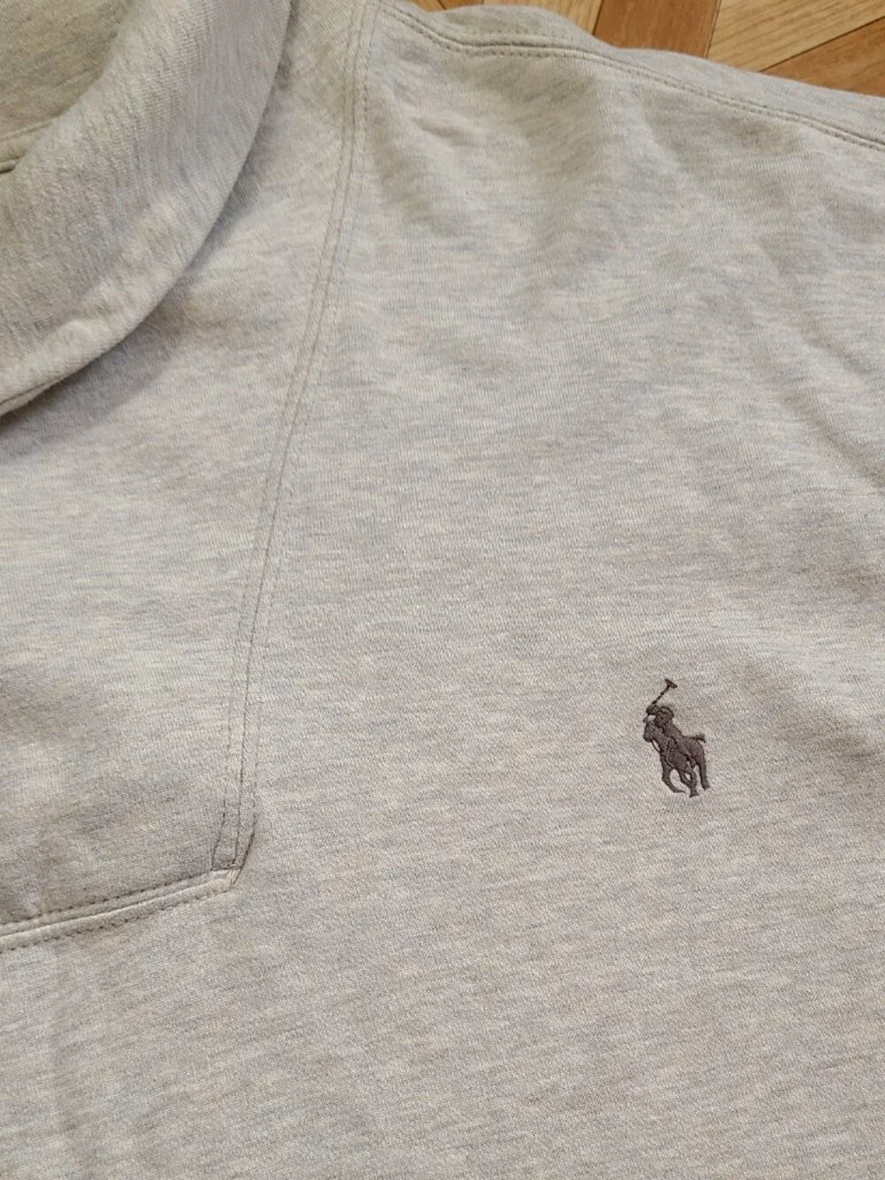 Polo Ralph Lauren Mens 3XL Shawl Collar Sweatshirt Heather Beige Pullover
